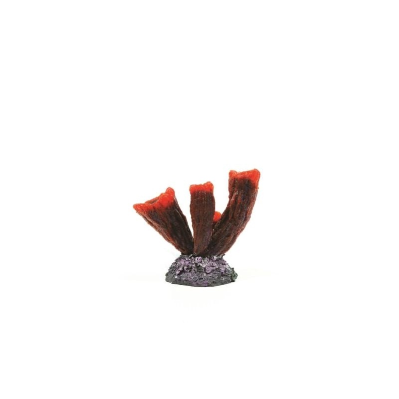 Natureform Coral Vase Sponge Red Niphates sp. 14 x 7 x 10.5cm - 9773