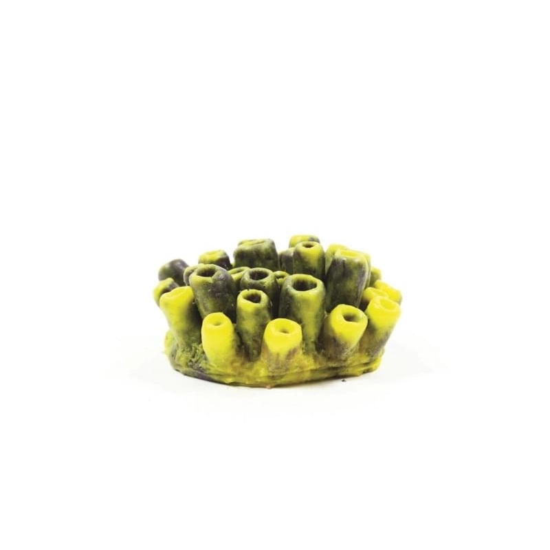 Mini Tube Sponge Y/Pu Yell/Purp Theonella sp. 10.2 x Natureform Coral 9739