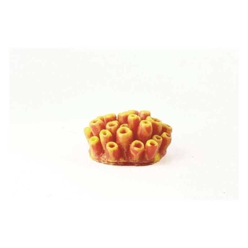 Mini Tube Sponge Y/R Yell/Red Theonella sp. 10.2 x Natureform Coral 9740