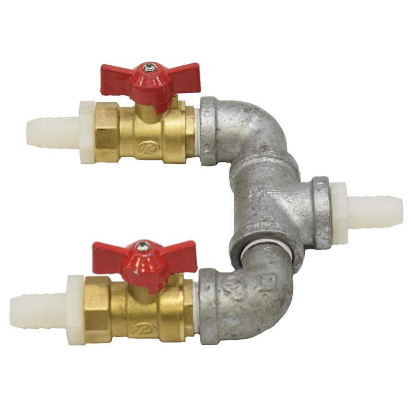 2 Way Splitter, 1/2" Barbs