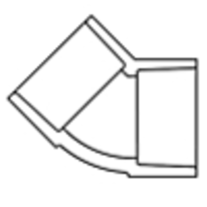 45 Elbow, 1-1/2"