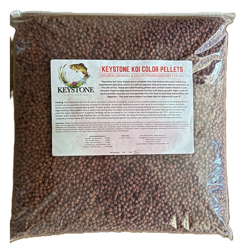 Koi Color Pellets, 9 lb bag, 5.0mm (3/16")