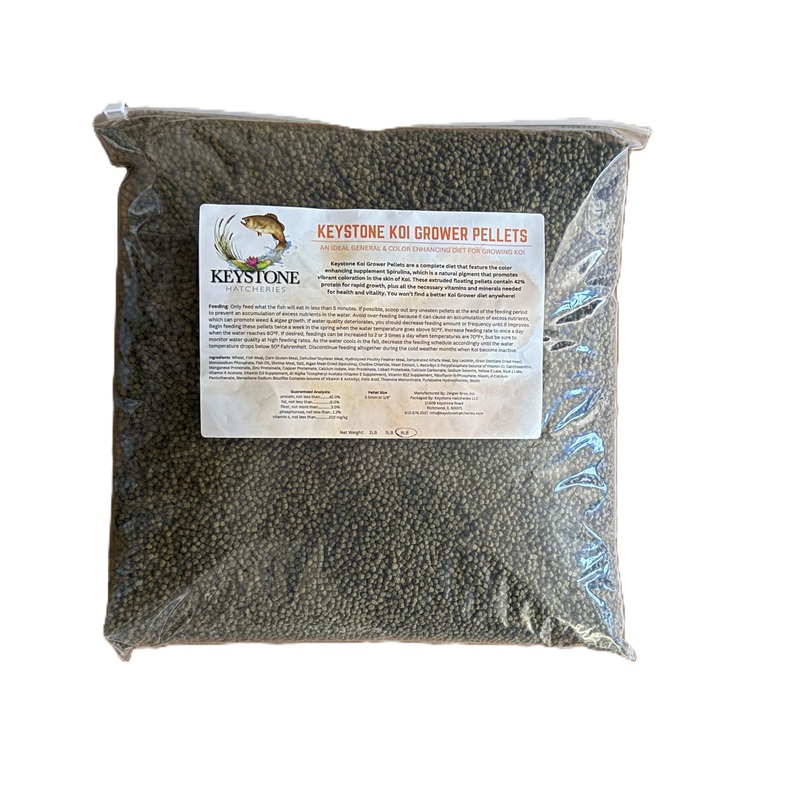Koi Grower Pellets, 2 lb bag, 3.0mm (1/8")