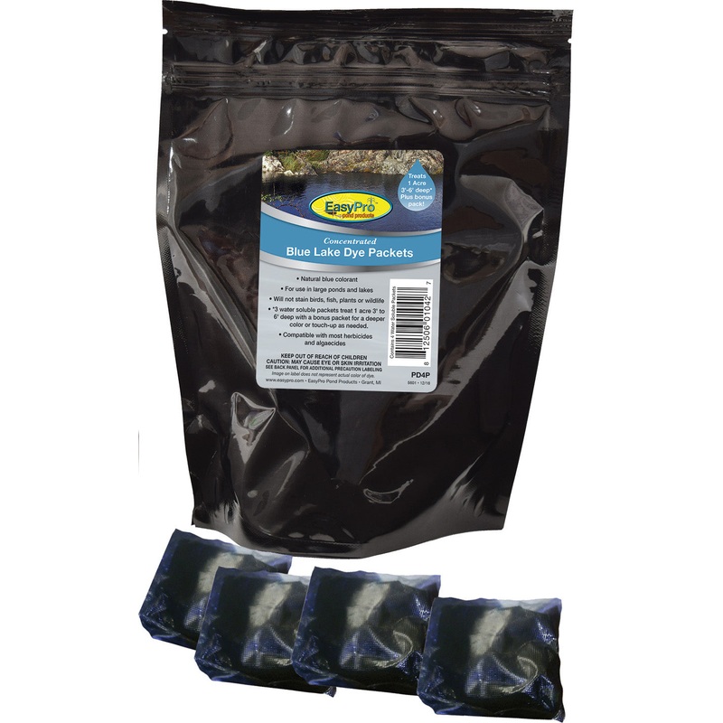 Concentrated Blue Pond Dye, Dry, 4 Pack