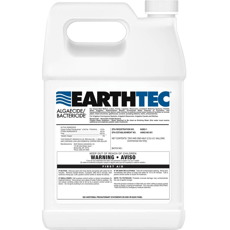 EarthTec Liquid Algaecide  1 and 2.5 gal