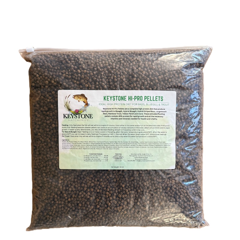 45% Protein HiPro Pellets, 10 lb bag, 6.5mm (1/4")