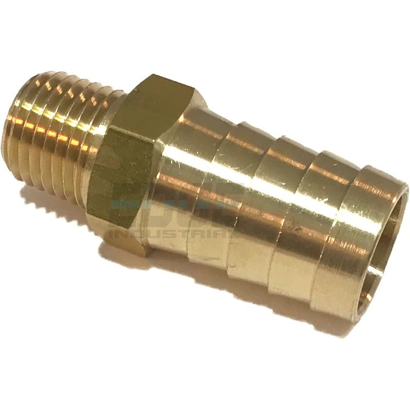 Brass 1/4" MPT x 5/8" Barb Adapter
