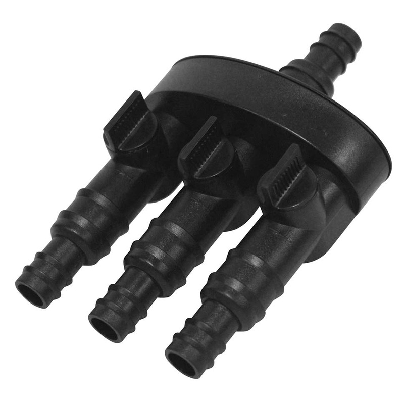 Statuary splitter 3-way  1/2" and 3/4" outlets