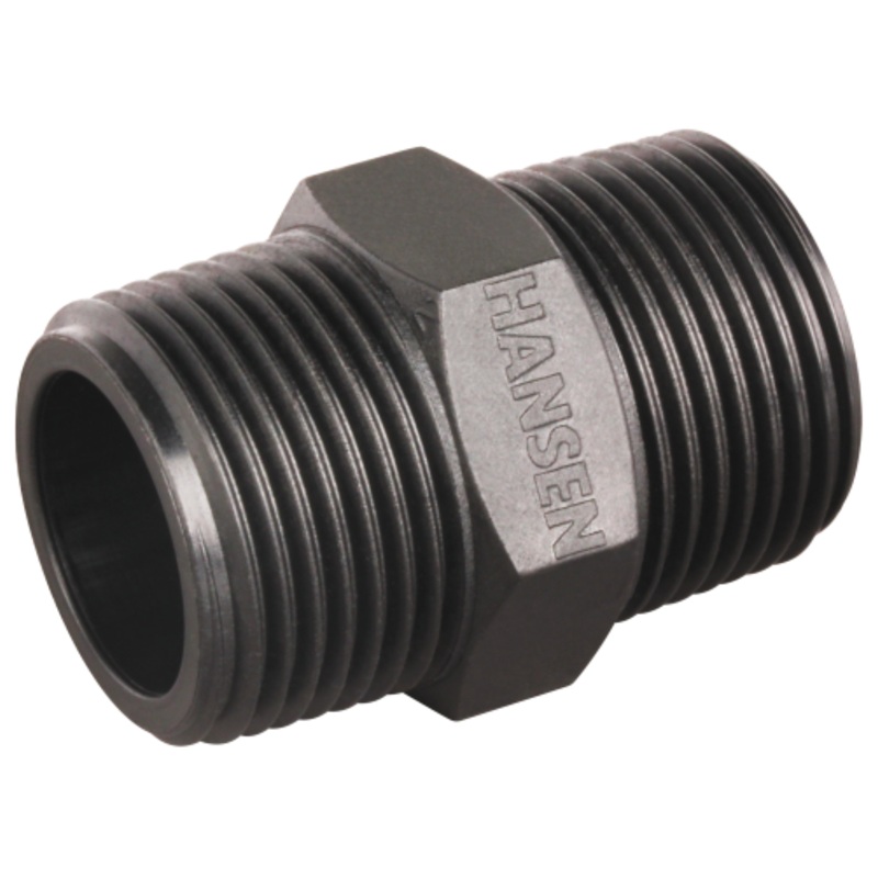 Hex Poly Threaded Nipple