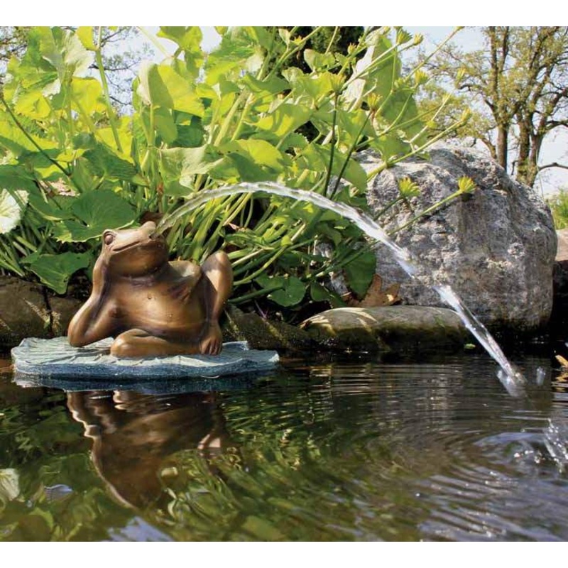 Lazy Frog on Lily Pad Spitter