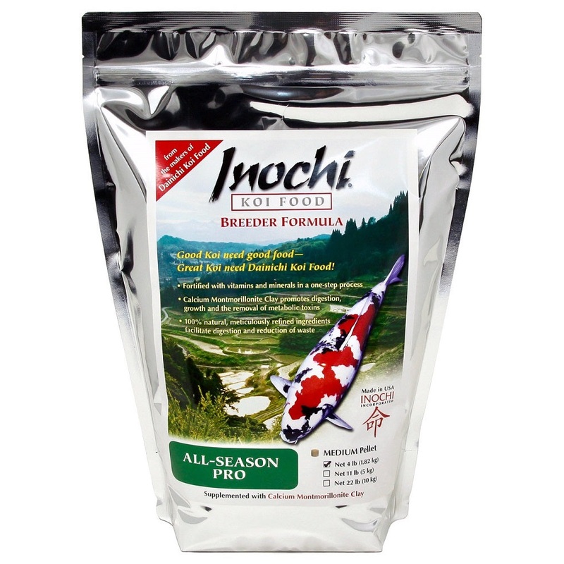 Inochi Pro All-Season Koi Food Medium Pellet - Highly Digestible