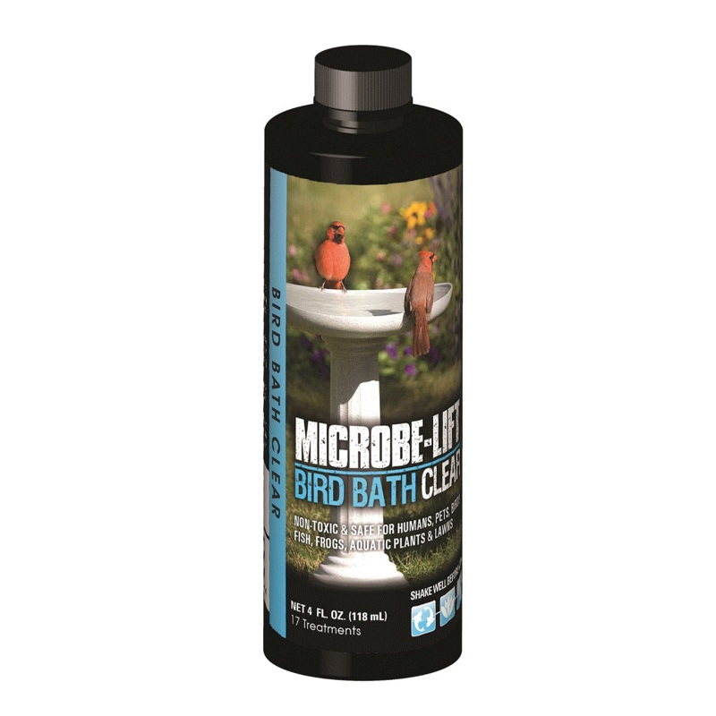 Microbe-Lift BirdBath Clear - Mineral, Scale, Stain-Remover - Safe for Wildlife