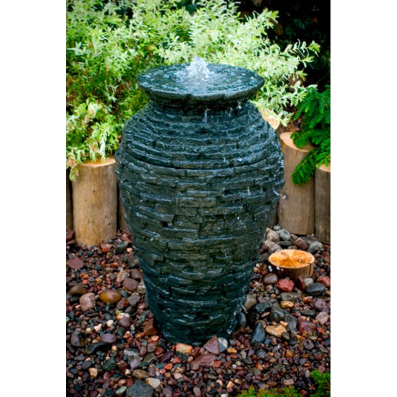 Aquascape Small Stacked Slate Urn Landscape Fountain Kit