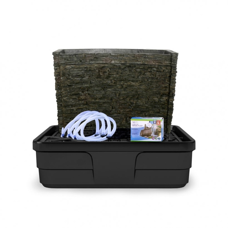 Aquascape Stacked Slate Spillway Wall 32" Landscape Fountain Kit