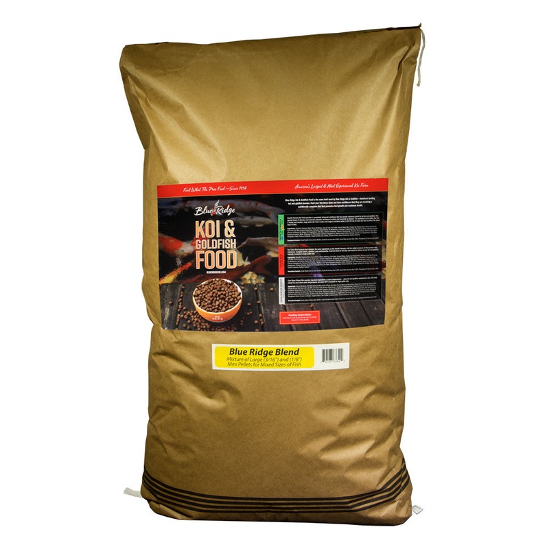 Blue Ridge Blend Koi & Goldfish Food Pellets - Mini & Large Pellet