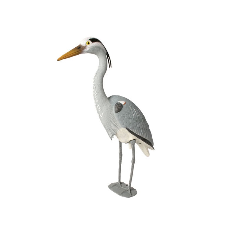 Lifelike Heron Decoy for Pond Protection Against Real Herons