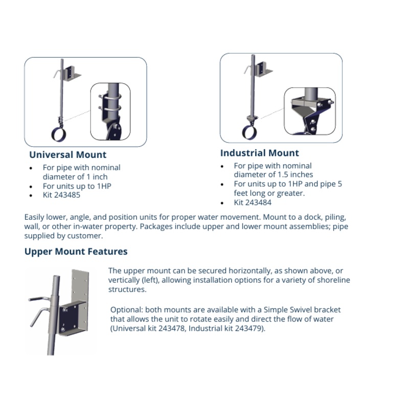 Kasco De-Icer Mount Options