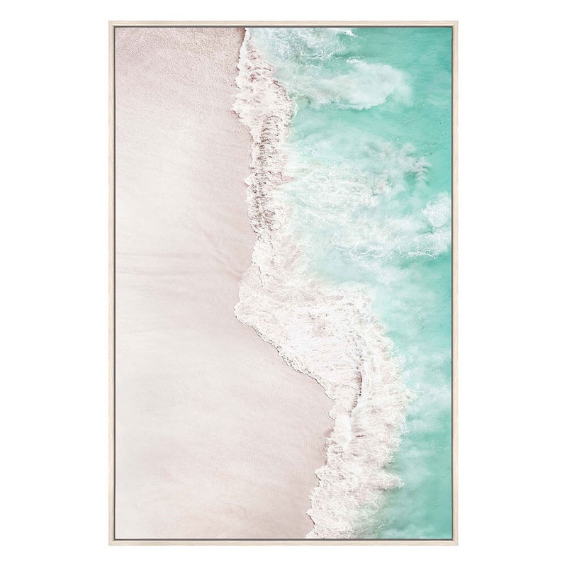 Beau Ocean Ariel Canvas avec cadre mural (90x60x5cm)