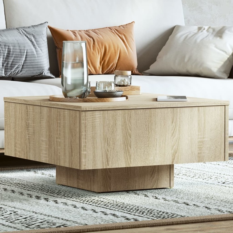 Table basse chne sonoma 60x60x31,5 cm bois d'ingnierie