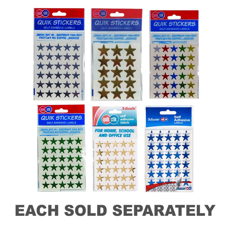 tiquette de quik stik stars (pack de 10)